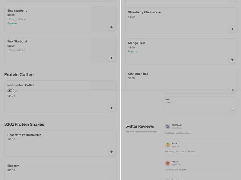 Fonseca Nutrition Gage Park Menu