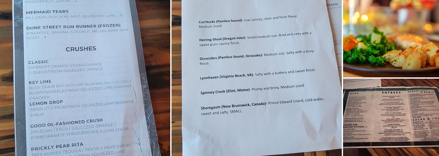Dune Street Rawbar & Grill Menu