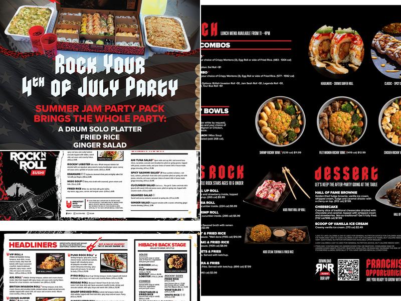Rock N Roll Sushi Menu