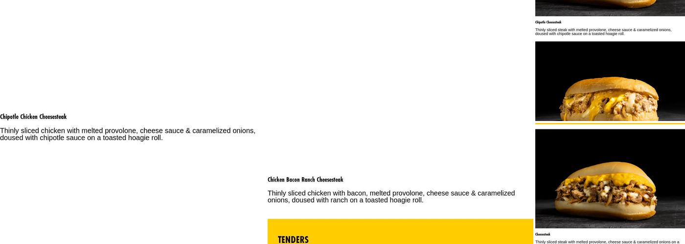 Pardon My Cheesesteak Menu