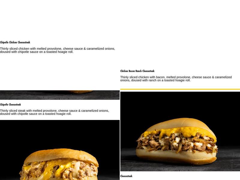 Pardon My Cheesesteak Menu