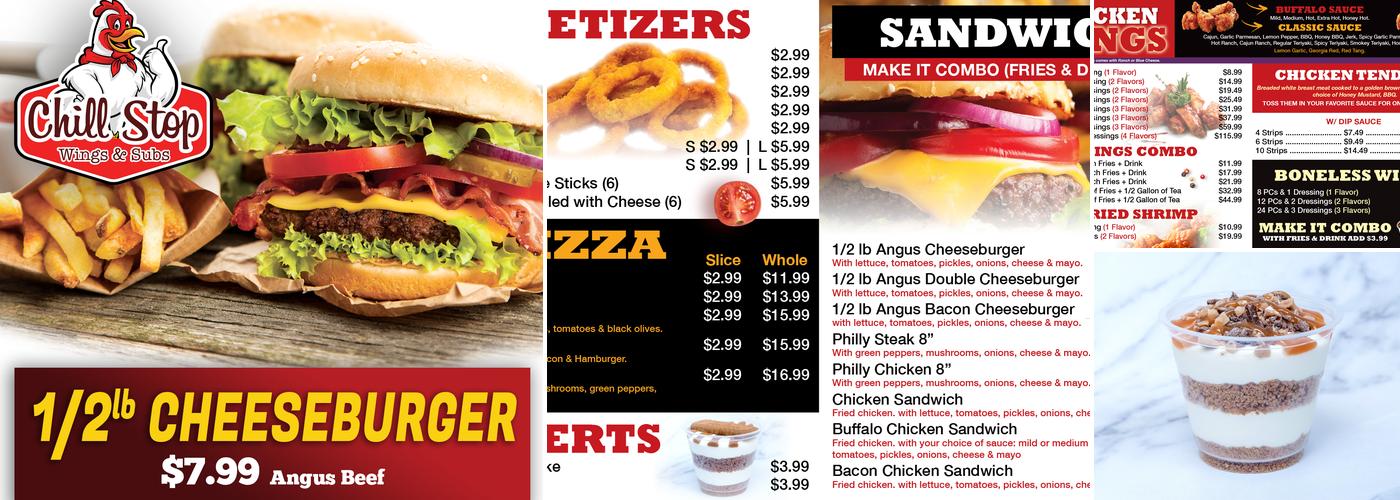 Chill Stop Wings Menu