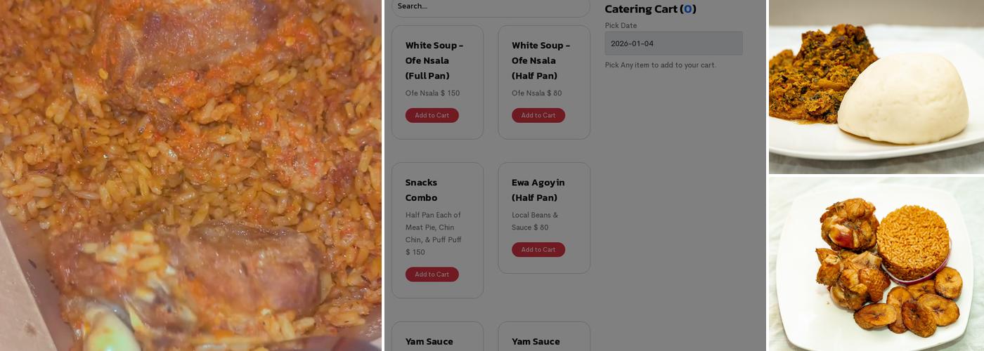 Sandra Aduke’s Kitchen Menu