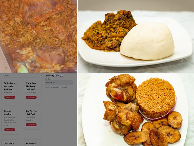 Sandra Aduke’s Kitchen Menu