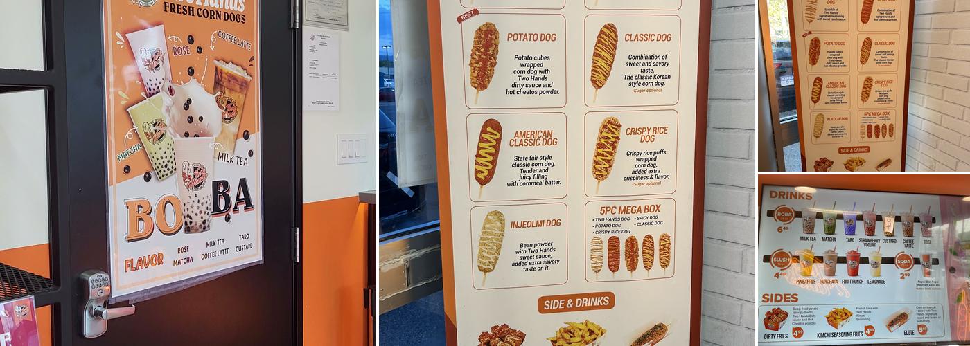 Two Hands Corn Dogs Menu