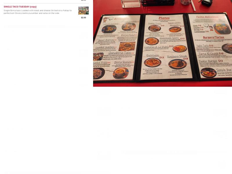 Los Pookies Mexican Restaurant Menu