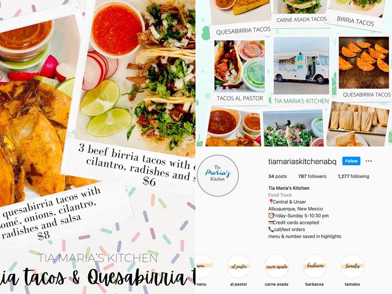 Tia Maria's Kitchen ABQ Menu