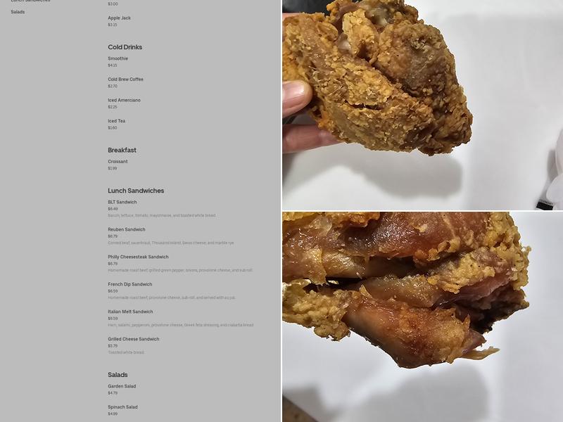 Jack's Menu