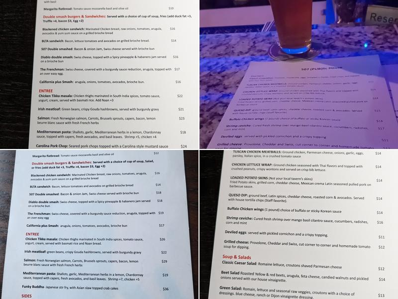 507 Pub(lic) House Menu