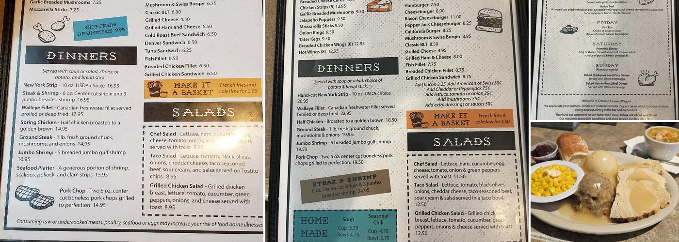 Covered Wagon Restaurant Menu