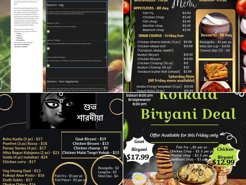 TasteOfBengal Menu