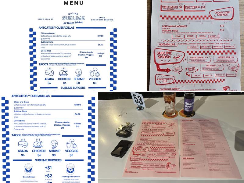 Taco Sublime At Marz Menu