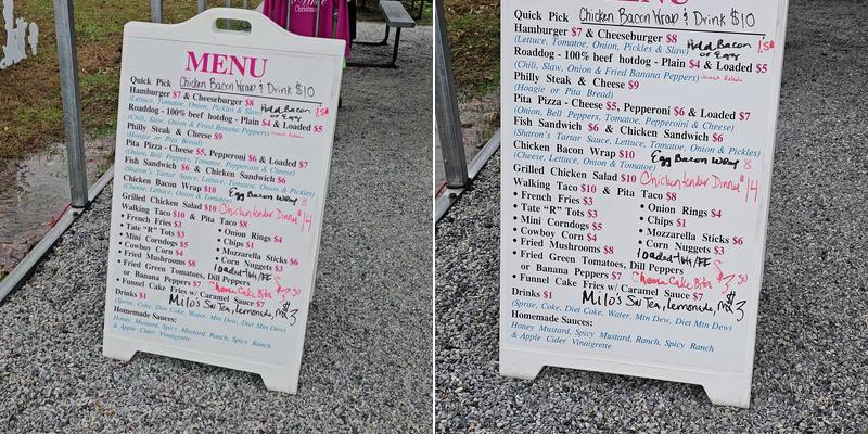 Chubby Chicks Menu