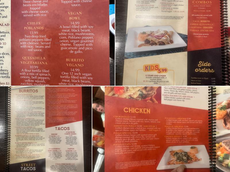 Señor Tequila Menu