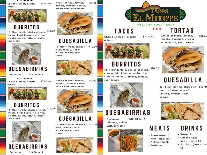 Tacos El Mitote Menu
