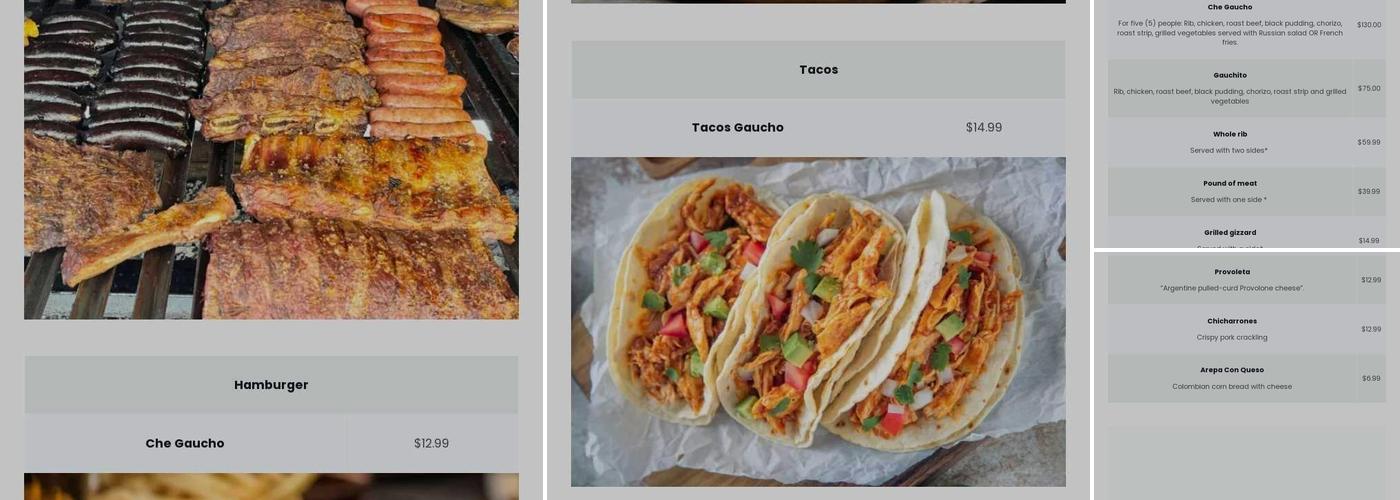 Che Gaucho Menu