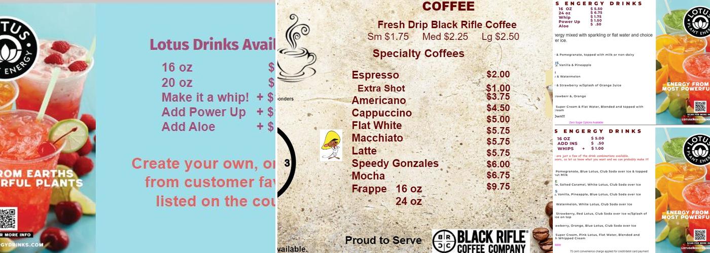 First Response Coffeehouse and Cafe Menu
