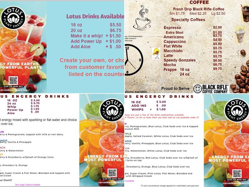 First Response Coffeehouse and Cafe Menu