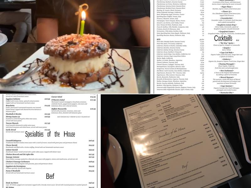 Ristorante Avellino Menu