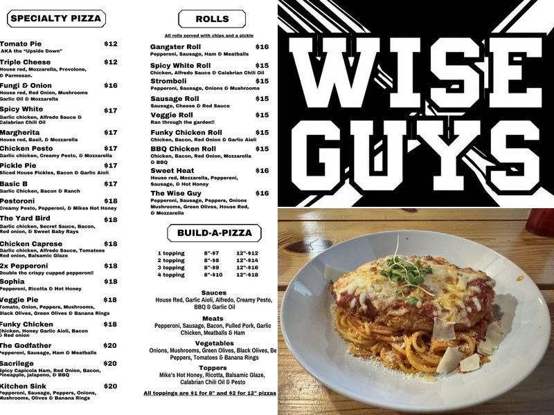 Wise Guys Downtown Menu