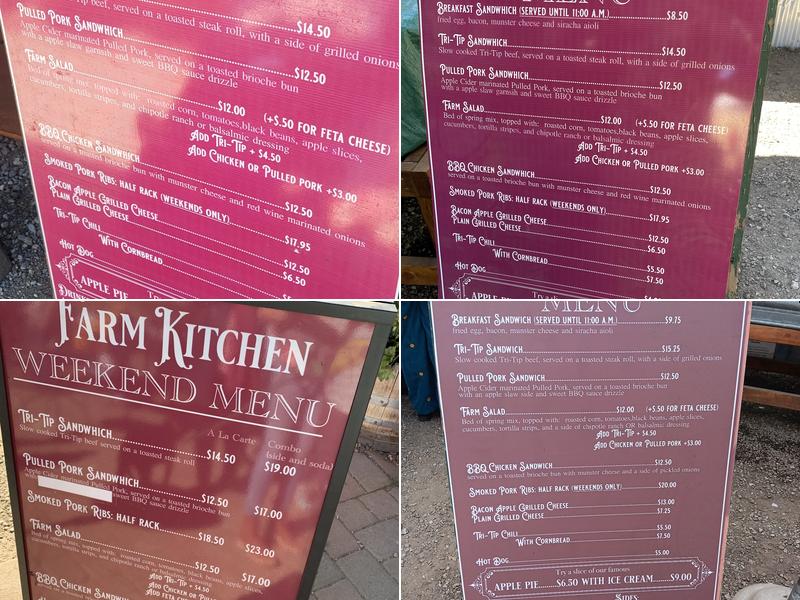 Farm Kitchen Menu