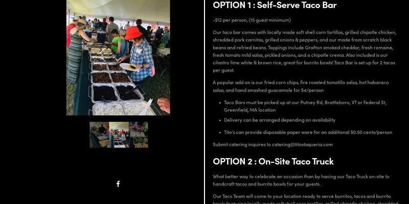 Tito's Taqueria Menu