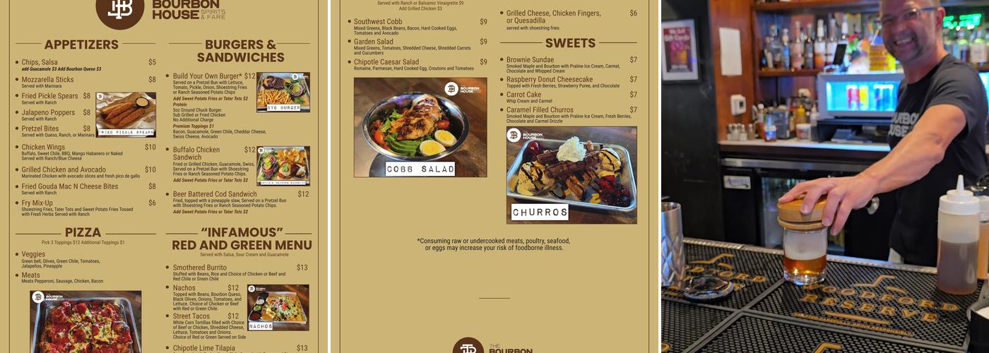 The Bourbon House Menu