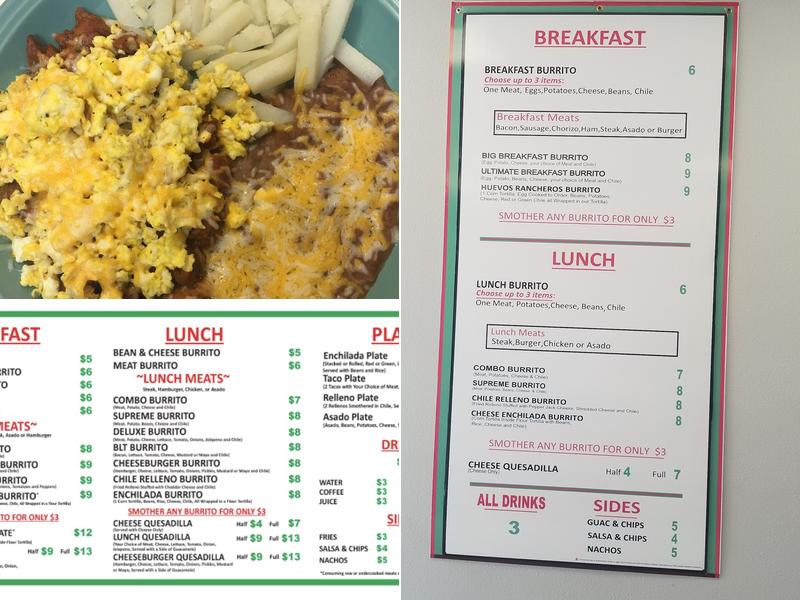 Burrito Express Menu