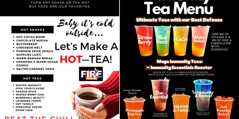 Fire Nutrition Menu