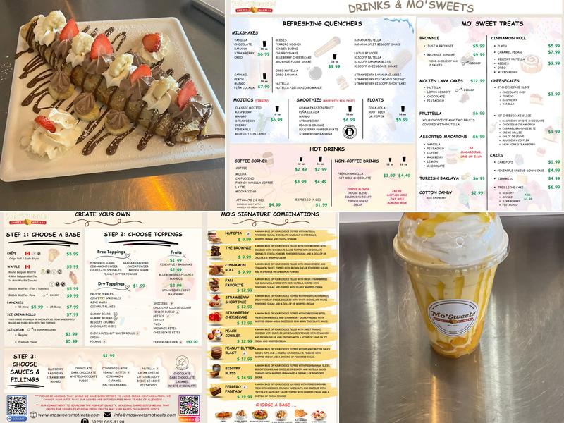 Mo' Sweets Menu
