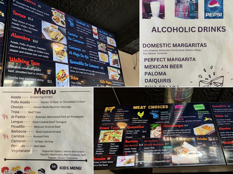 La Taqueria BX Menu