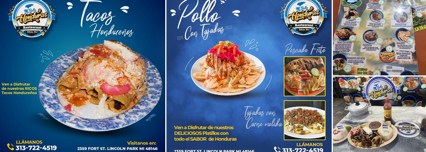 Mi Bella Honduras Restaurant Menu