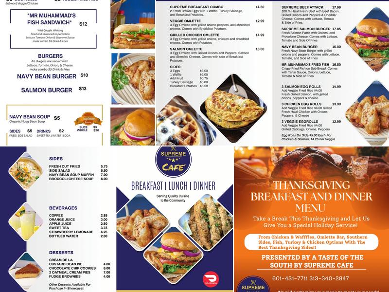 Supreme Cafe Menu