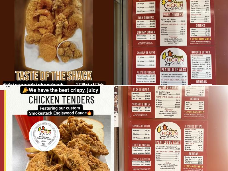 Chicago’s Chicken Shack- Roseland Menu