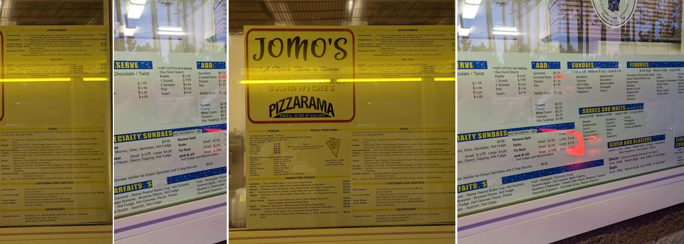 Pizzarama Menu