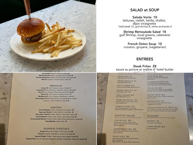 Frenchie's Menu