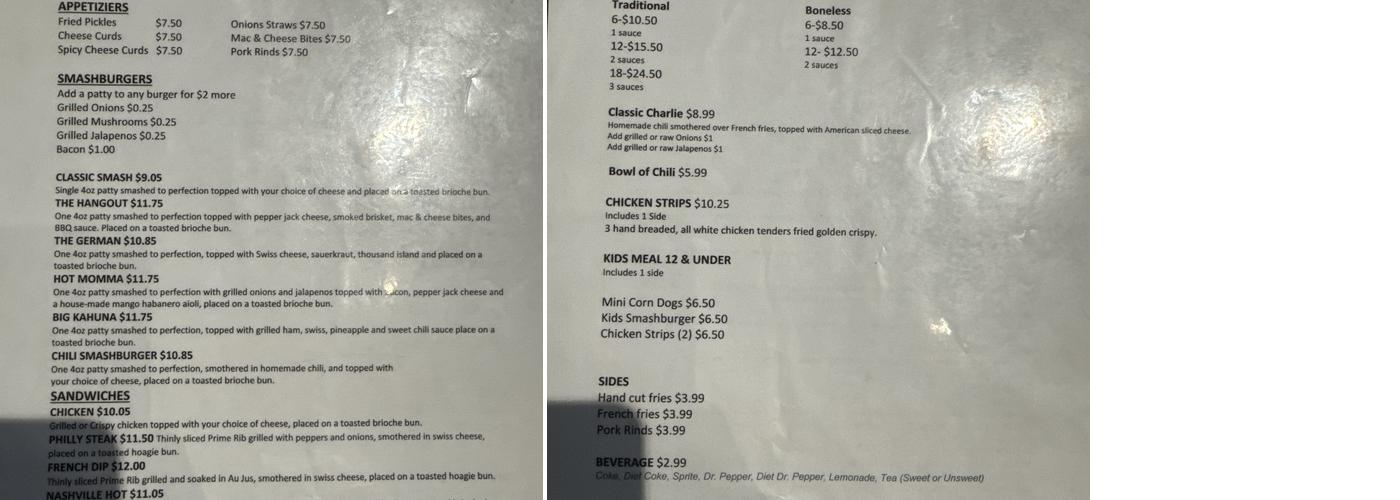 The Hangout Menu