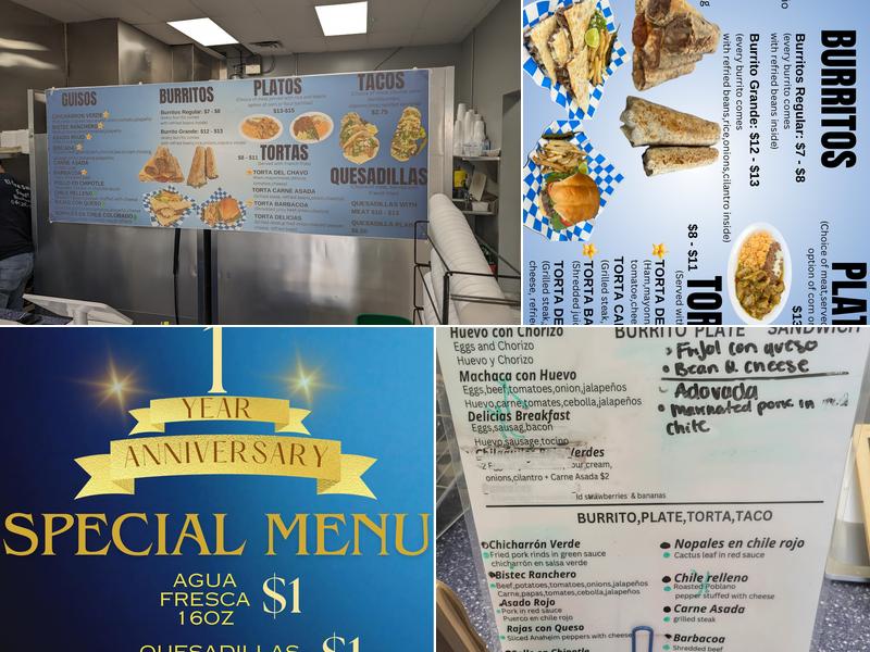 Burritos Delicias Menu