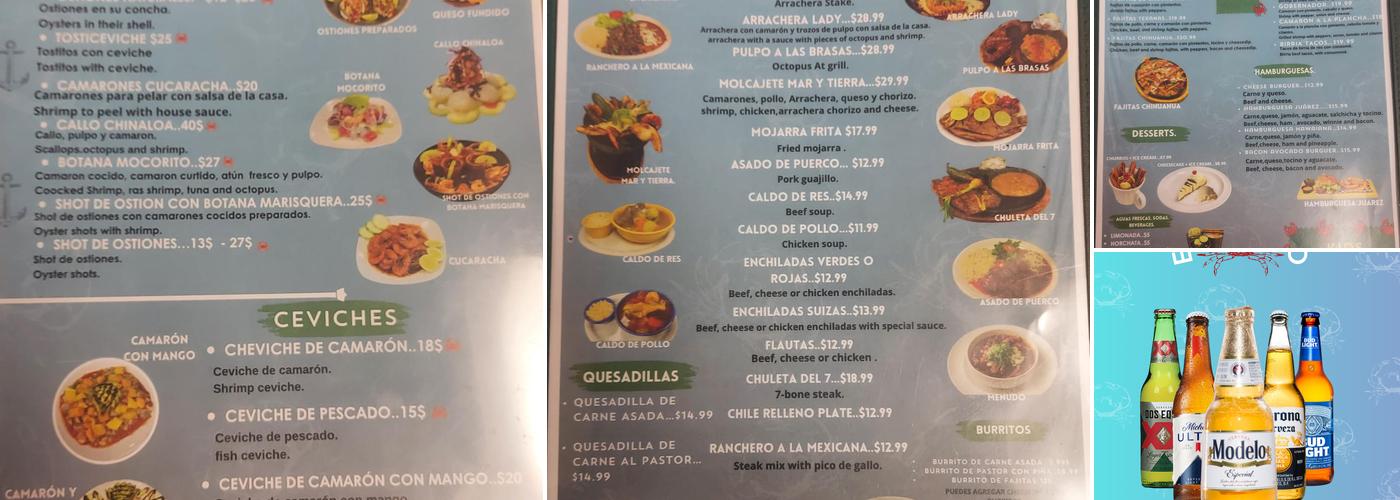 EL CANGREJO Menu