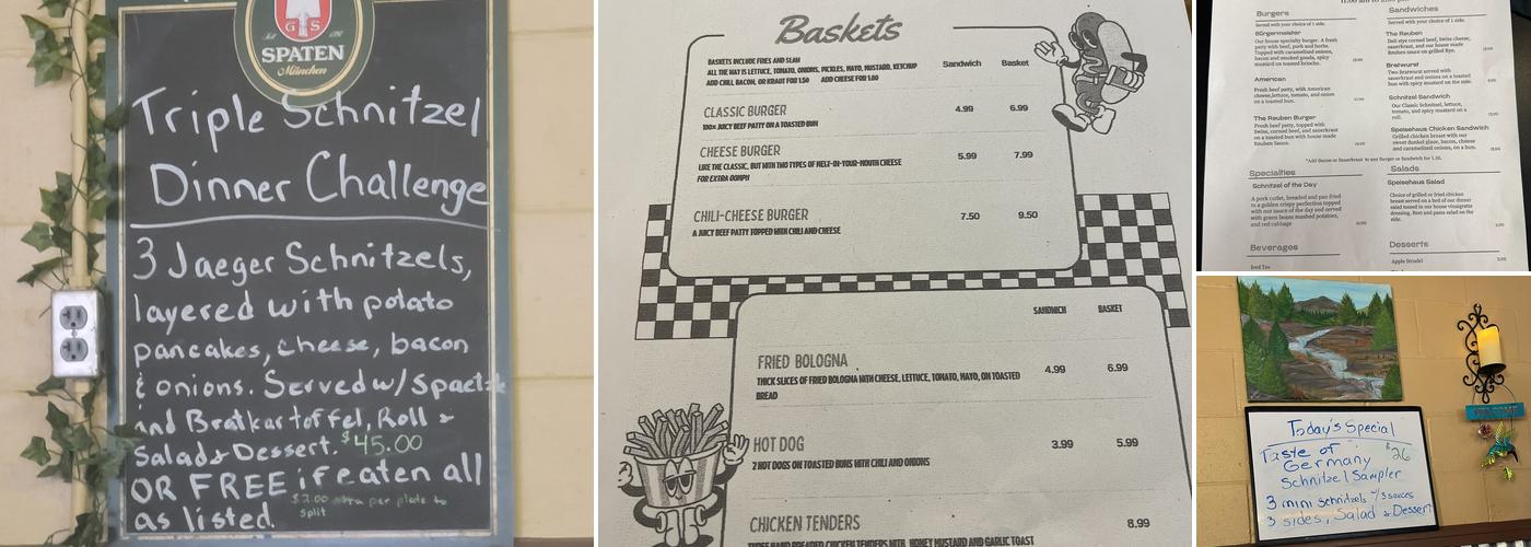 Elizabeth's Speisehaus Menu