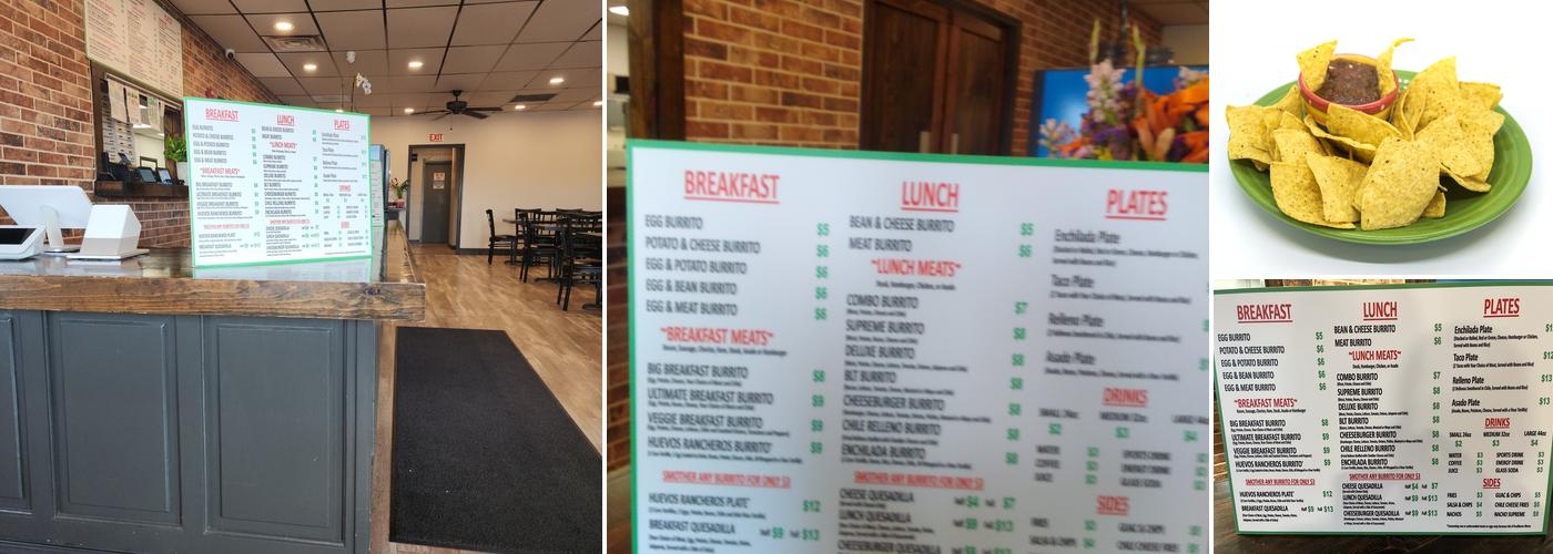 Burrito Express Menu