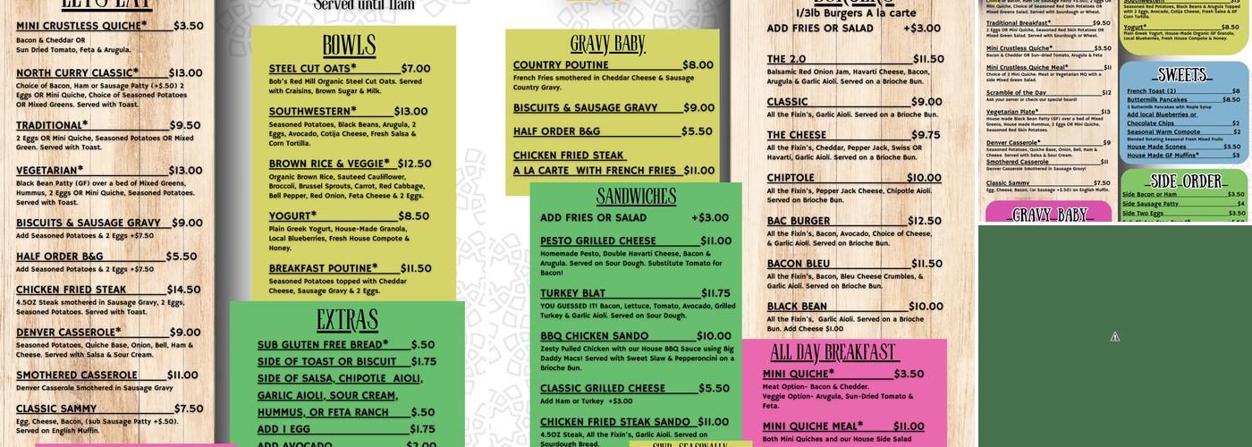 Cafe 2.0 Menu