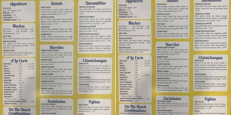 La Lunada Menu