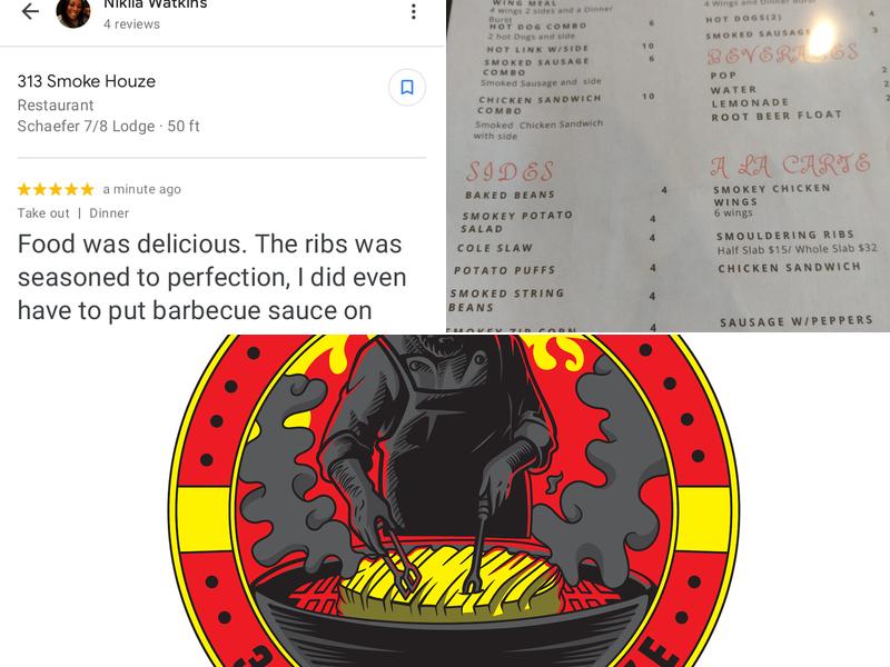 313 Smoke Houze Menu