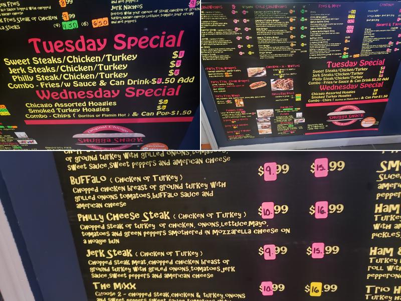 Shugga Shack Glenwood Menu