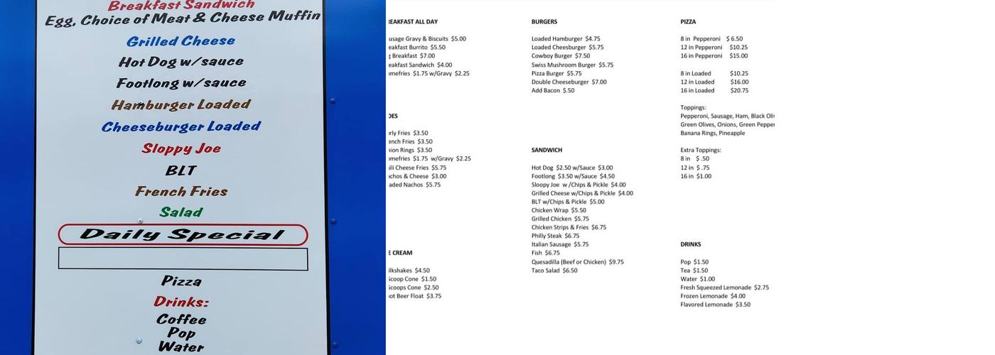 Hannibal Lunchbox Menu