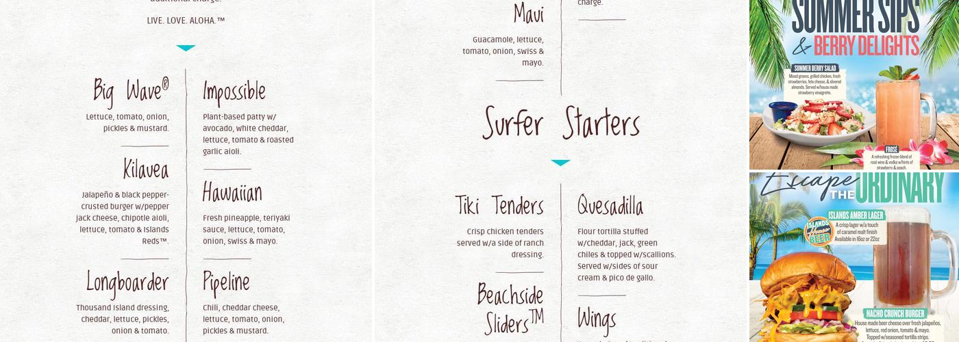 Islands Restaurants LP Menu