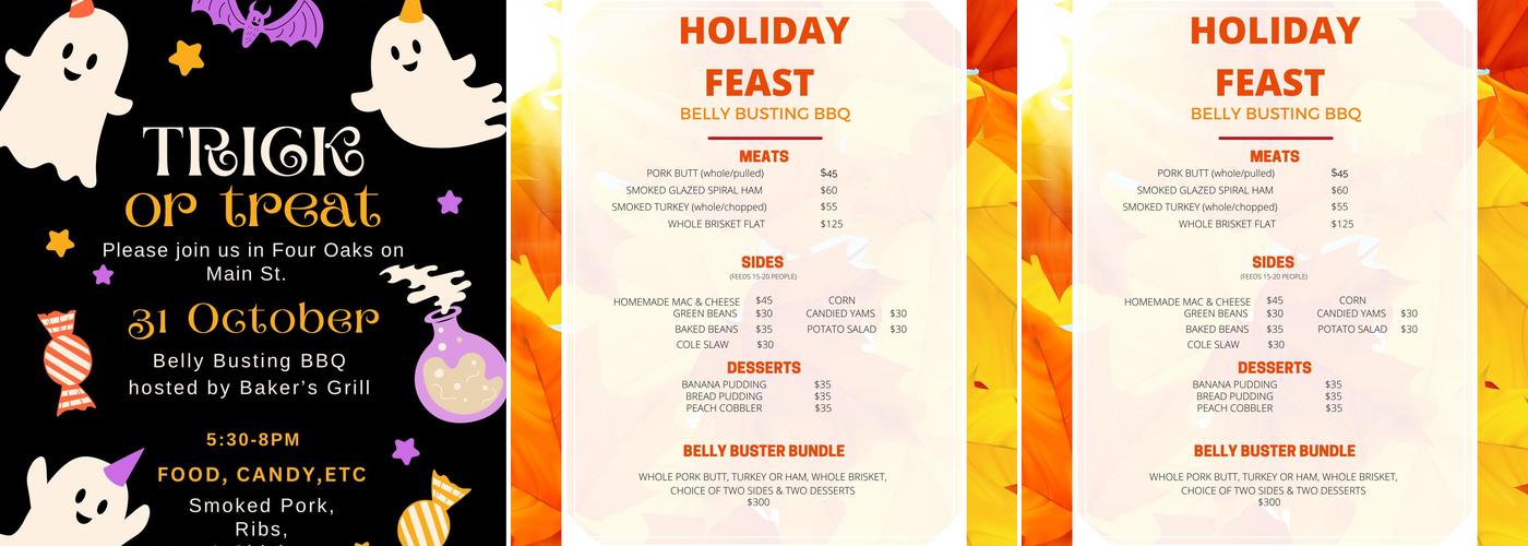 Belly Busting BBQ Menu