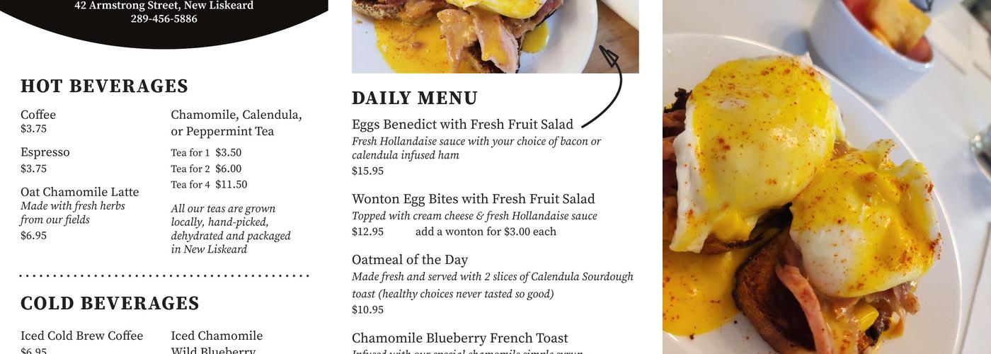 Northern Fields Menu