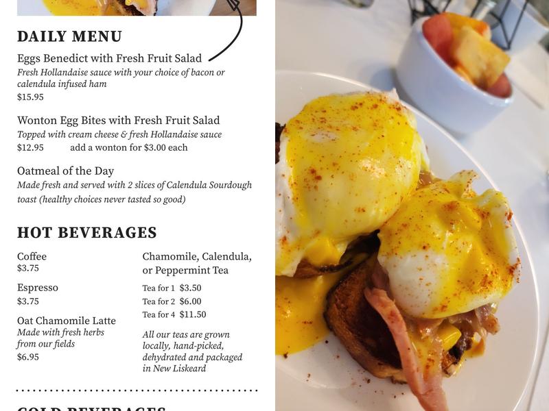 Northern Fields Menu